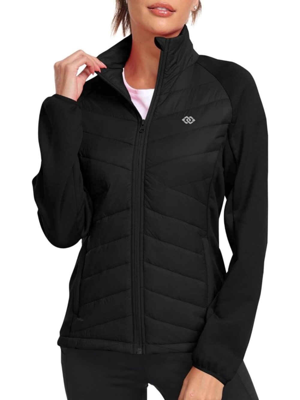 Lightweight Insulated Hiking Jacket | Fleece Lined Running Coat for Women